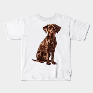 Valentine German Shepherd Shaped Chocolate Kids T-Shirt